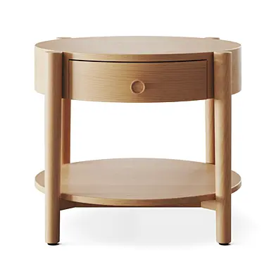 Anthropologie Roma Oak Round Side Table