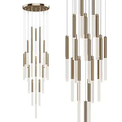 Luxury Long Hanging Spiral Chandelier for Staircase