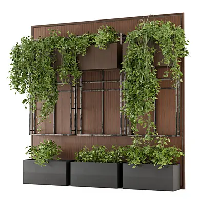 Indoor Wooden Wall Vertical Garden_Set 4406
