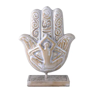Yoga Hamsa Hand Sculpture