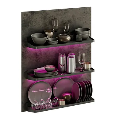 Decorative set of dishes for the kitchen 05