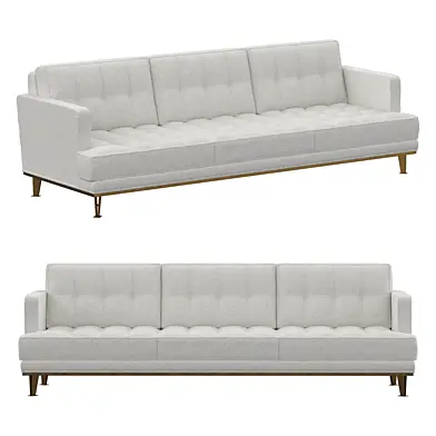 Itero 105 Off White Performance Fabric Sofa