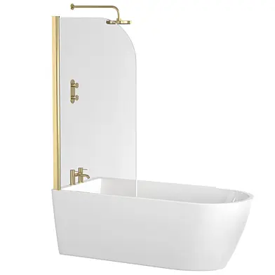 Potenza Curved Freestanding Corner Bath