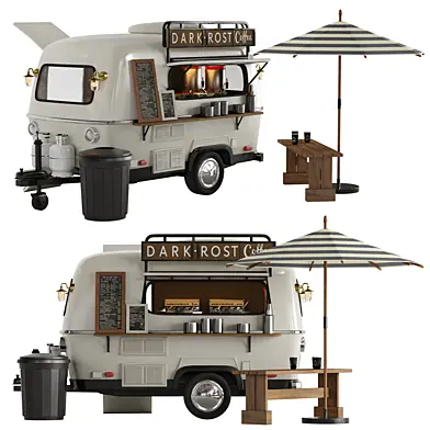 Coffee Trailer Dark Roast Mobile Cafe