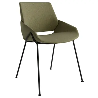 Monk chair metal legs