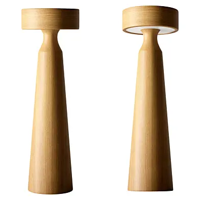 Beech wood modern table lamp