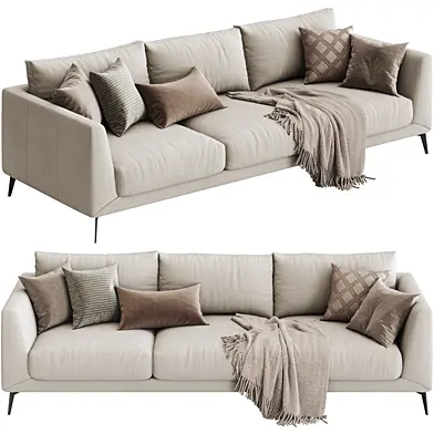 BoConcept Upholstered Sofa with Steel Legs