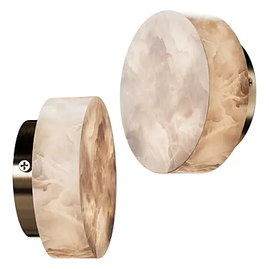 Modern Cylindrical Alabaster Wall Sconce