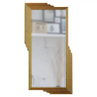 Homary modern gold metal geometric mirror