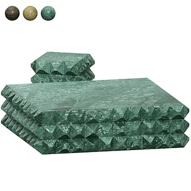 Bottega Green Square Marble Coffee Table
