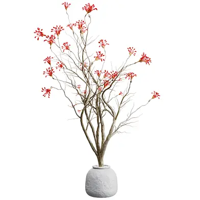 Minimal Magnolia flower Bouquet in Vase 046