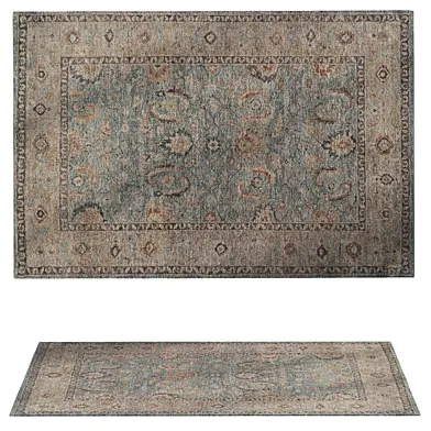 Orlind Traditional Bordered Washable Rug