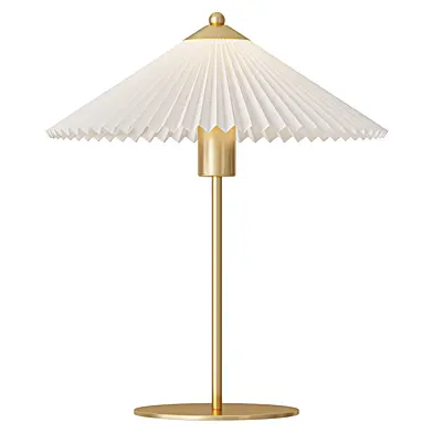Mid Century Pleated Table Light For Bedroom
