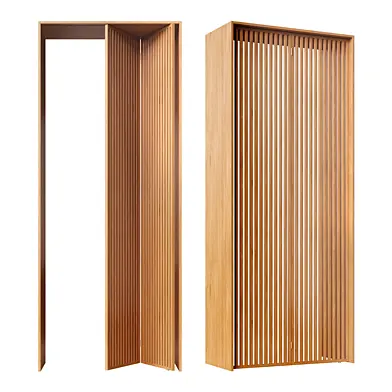 Modern Folding Slatted Door (3 positions)