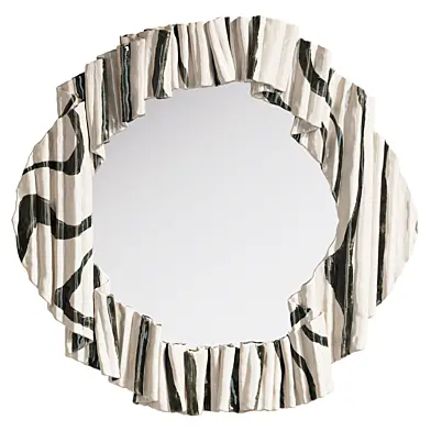 Painted Ceramic Framed Mirror