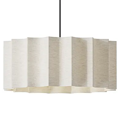 Denise Modern Scallop Linen Pendant Light