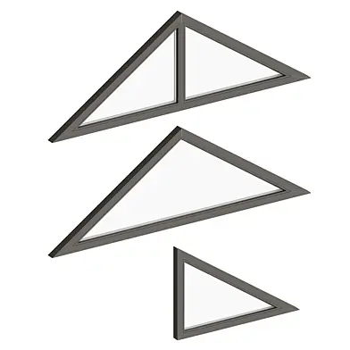 Triangle window with a tilt angle 35°