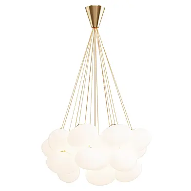 Corvina Unlacquered Polished Brass Chandelier