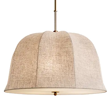 Allegra Rattan and Linen Dome Pendant Light by Jake Arnold