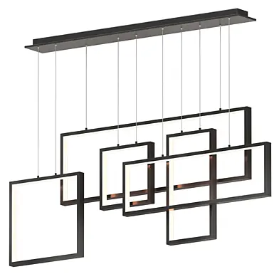 5 - Light Dimmable LED Kitchen Island Geometric Chandelier