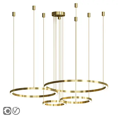 LED ceiling chandelier gold