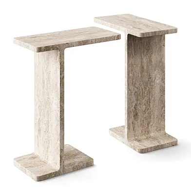 Gallotti & Radice Dock Rectangular Coffee Table In Travertine Powder