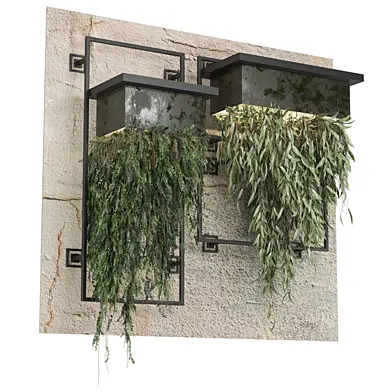 indoor hanging plants in metal shelf 2623