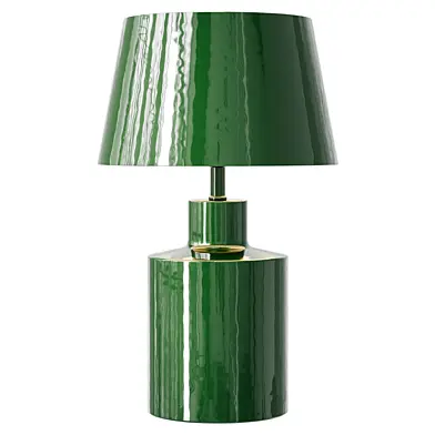 Contemporary Matthew Izzo Home Emerald Enamel Table Lamp