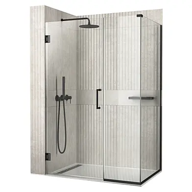 Contemporary Tile Shower w/ Glass Door