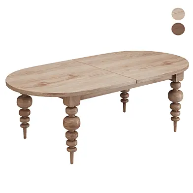 Oval extendable dining table
