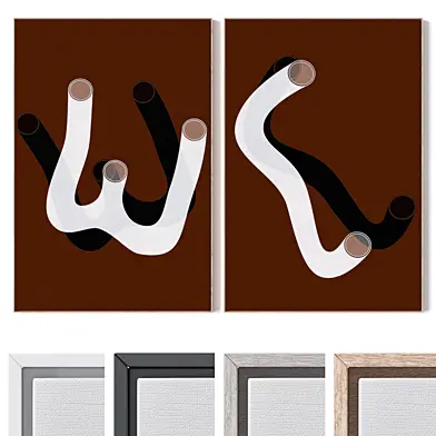 Set of large wall paintings 3668