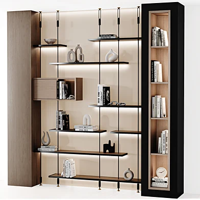 Ladder shelves with decorative accessories