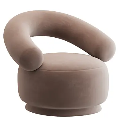 Orbo boucle lounge chair