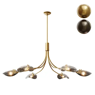 RH Shell Clear Glass Linear Chandelier
