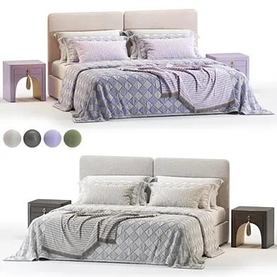 Vilena 160 Velour Bed