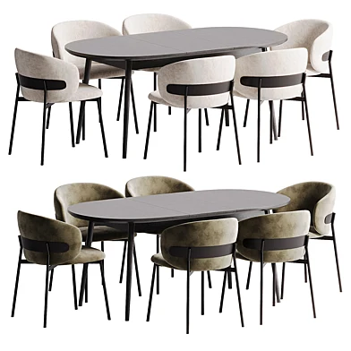 Shamberi Chair and Stockholm Table Dining Set