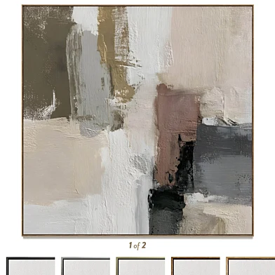 Plaster two square photo frames B-242