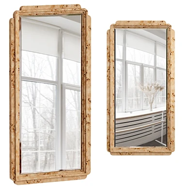 Betti Burl Wood Floor Mirror