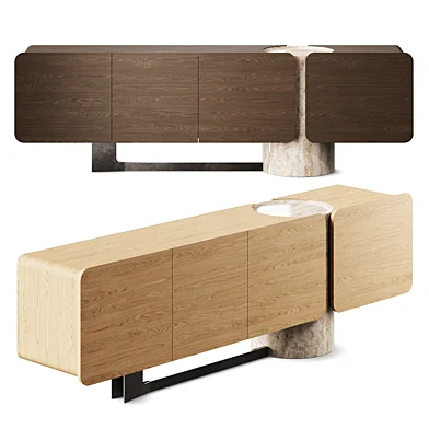 Enne Titano Wooden Sideboard With Doors
