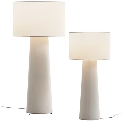 Axya Nordic Cream Fabric Floor Lamp
