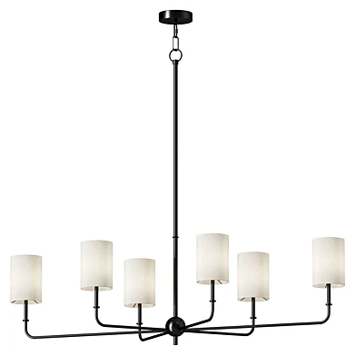 Remington 6 Light Linear Chandelier 44 Matte Black