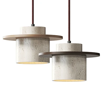 Nauta Walnut Travertine Pendant Light