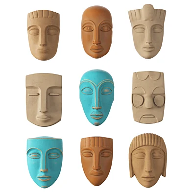 Decorative stone masks for the wall