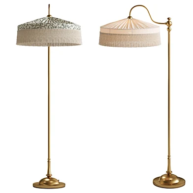 Sinclair Tassel-Fringed Linen Floor Lamp Anthropologie