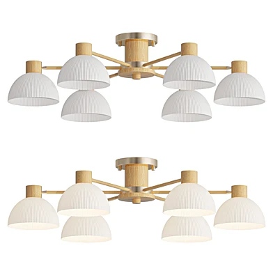 Ribbed Chandelier Ceiling Lamp