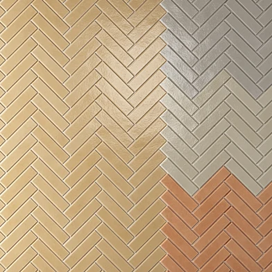 Tile Ghiaccioli Glossy Ceramic Herringbone Set 82 (4 colors)