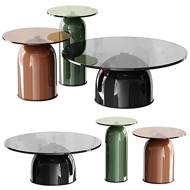 Creative Glass Carbon Steel Coffee Table