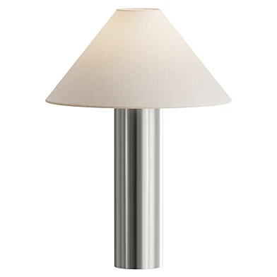 Cheri Chrome White Metal Table Lamp