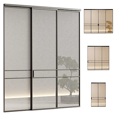 Textured Glass Sliding Door