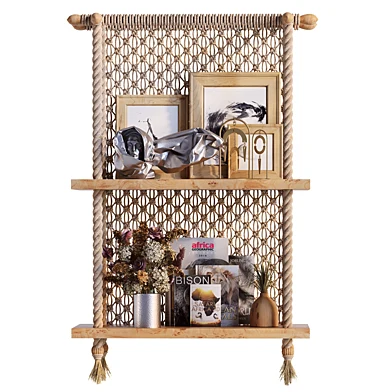 Handcrafted Macrame Wall Shelf 1166